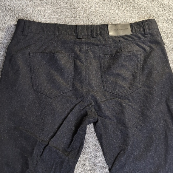 Peter Millar Alpine Flannel Wool Five-Pocket Pants Size 40x30 in Charcoal Gray - Picture 3 of 9